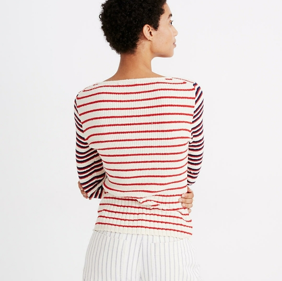 Madewell Stillman Pullover Sweater in Stripe Mix - Picture 3 of 8